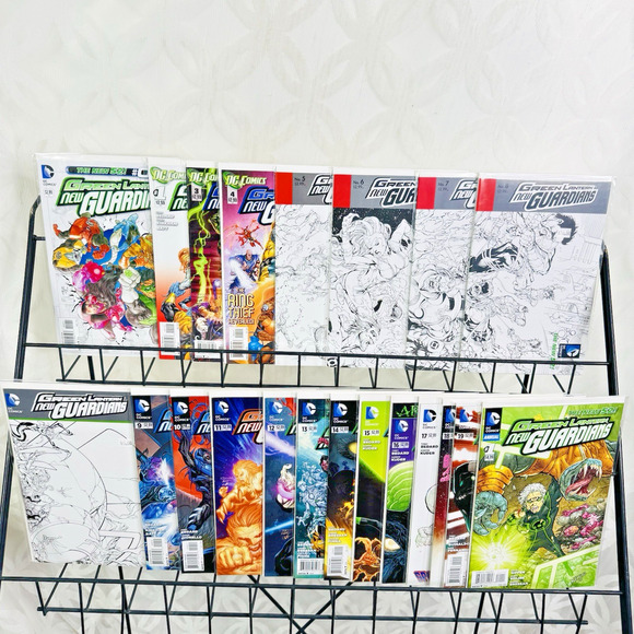 Green Lantern New Guardians 1 3-19 Annual 1 Lot 5-9 Black White Variants - Picture 1 of 7